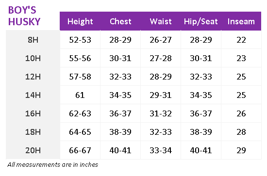 SizeChart