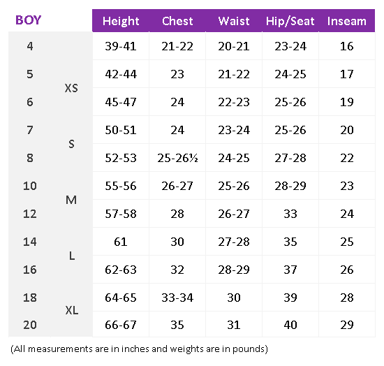 SizeChart