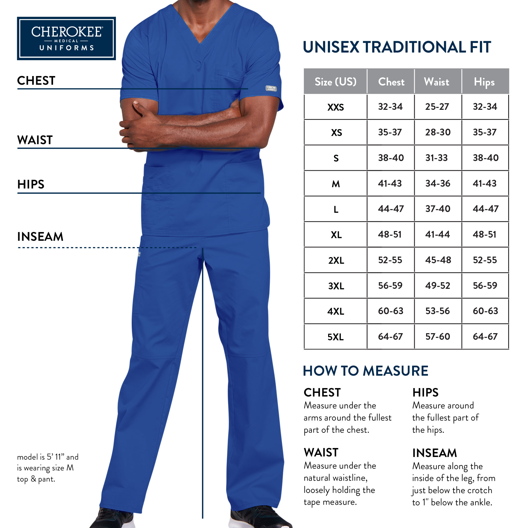 Cherokee Workwear Medical WW Core Stretch Unisex 4725 Unisex V-Neck Top