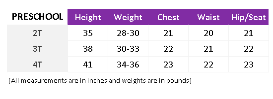 SizeChart